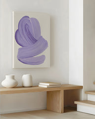 After Hover: Lavender Lines - Abstrakte Kunst in Flieder