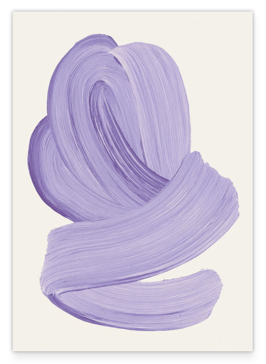 Lavender Lines - Abstrakte Kunst in Flieder