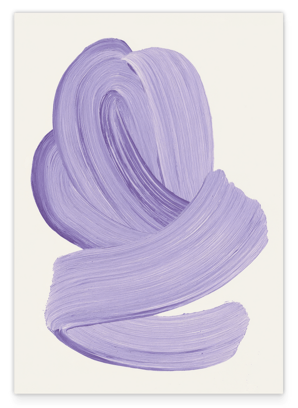 Lavender Lines - Abstrakte Kunst in Flieder