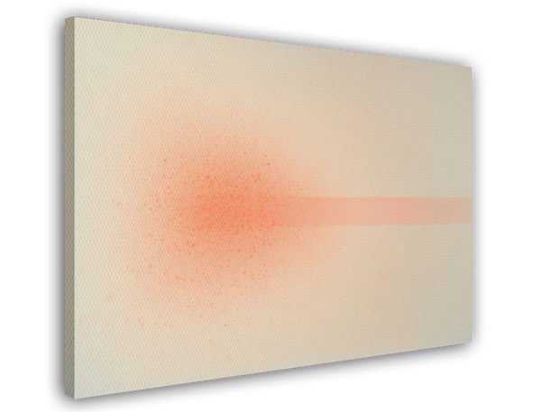 Peachy Poetry - Abstrakte Kunst in Apricot