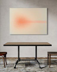 After Hover: Peachy Poetry - Abstrakte Kunst in Apricot