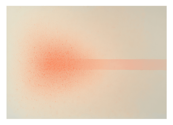 Peachy Poetry - Abstrakte Kunst in Apricot