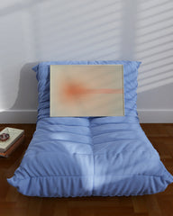 After Hover: Peachy Poetry - Abstrakte Kunst in Apricot