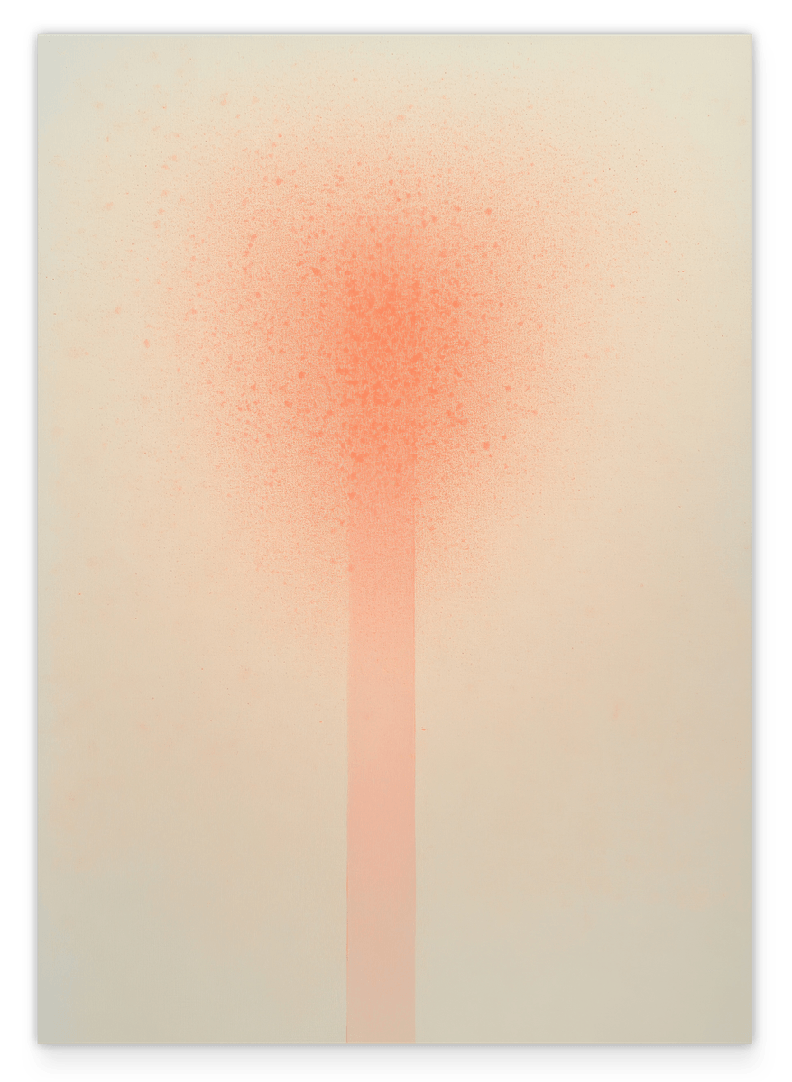 Peachy Poetry - Abstrakte Kunst im Querformat