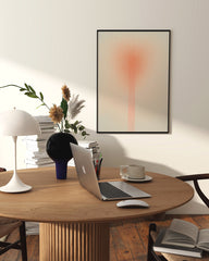 After Hover: Peachy Poetry - Abstrakte Kunst im Querformat