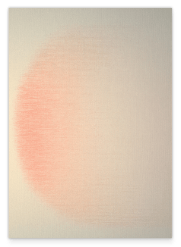 Peachy Poesy - Dezenter Halbkreis im Hochformat