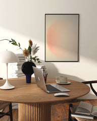 After Hover: Peachy Poesy - Dezenter Halbkreis im Hochformat