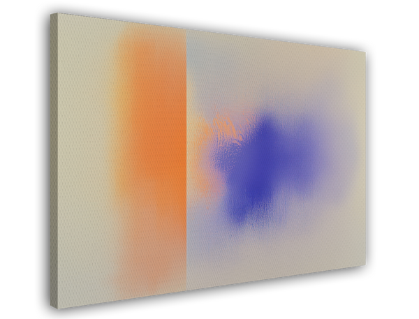 Shy Splash - Abstrakte Kunst in Blau und Orange