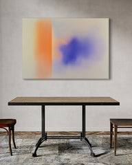 After Hover: Shy Splash - Abstrakte Kunst in Blau und Orange