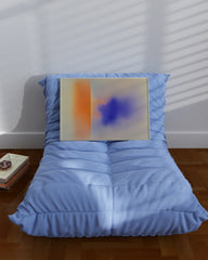 After Hover: Shy Splash - Abstrakte Kunst in Blau und Orange