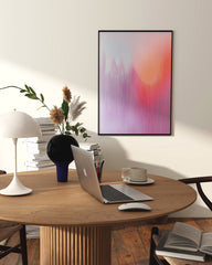 After Hover: Light Layers - Abstraktes Licht in Lila und Orange