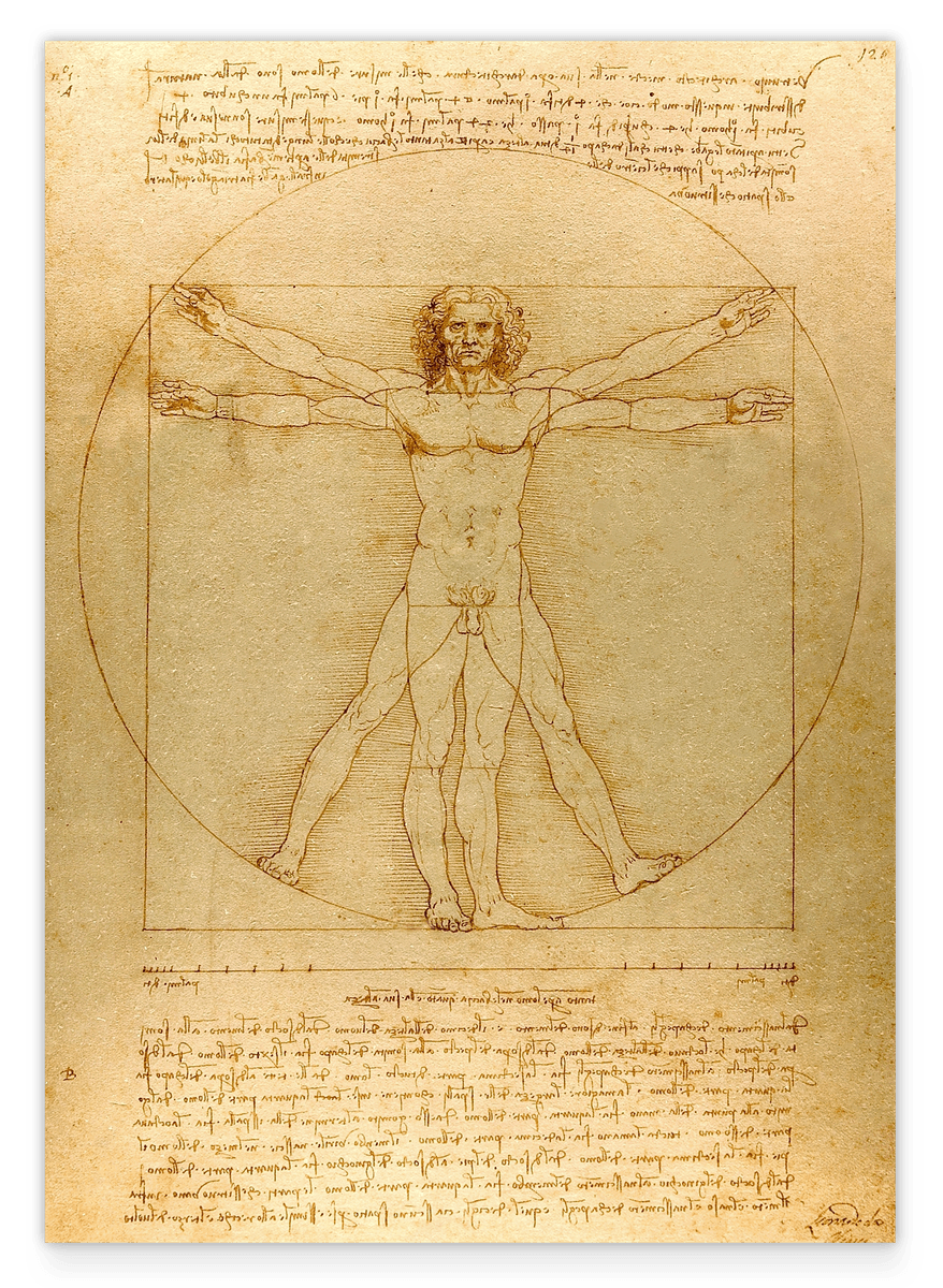 Leonardo da Vinci - Vitruvianischer Mensch