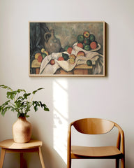 After Hover: Paul Cézanne - Stillleben mit Vorhang, Krug und Obstschale