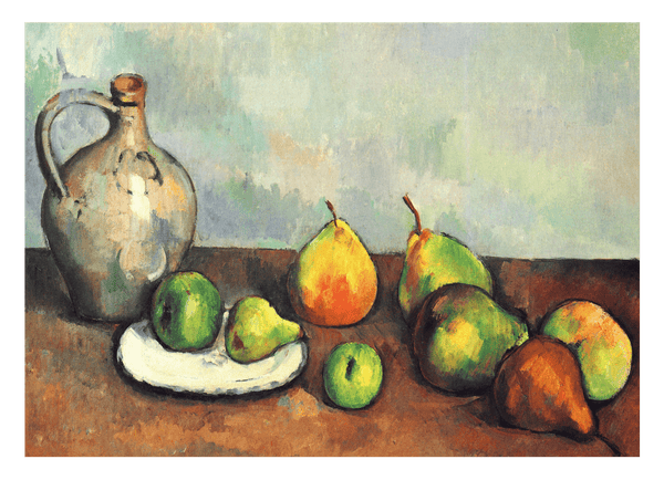Paul Cézanne - Stillleben, Krug und Früchte