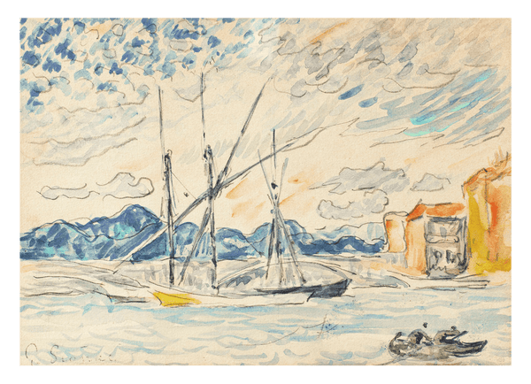 Paul Signac - SAINT-TROPEZ, TARTANES AU PORT