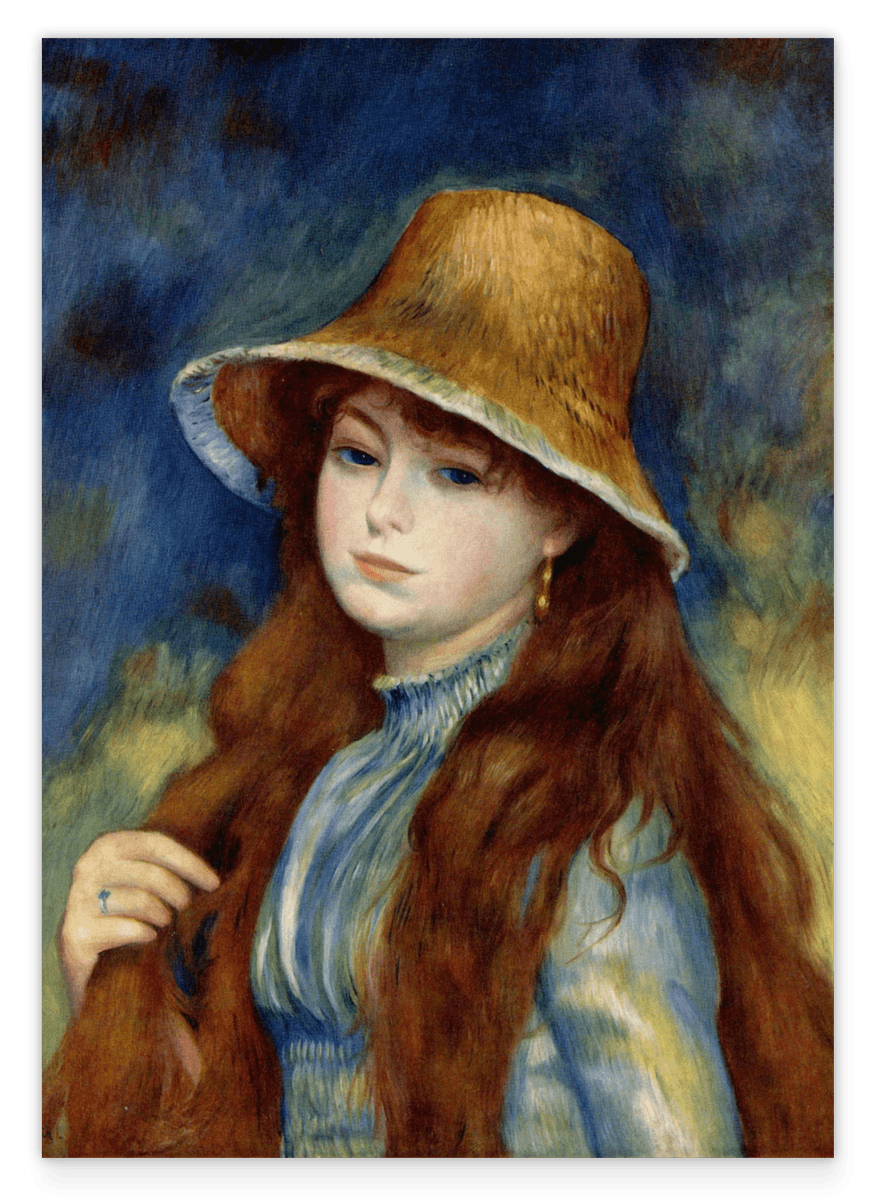 Pierre-Auguste Renoir - Mädchen mit Strohhut