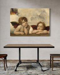 After Hover: Raphael - Sixtinische Madonna, zwei Engel