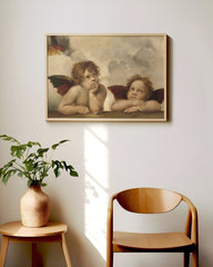 After Hover: Raphael - Sixtinische Madonna, zwei Engel