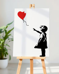 After Hover: Banksy - Balloon Girl Mädchen mit Luftballon Street Art