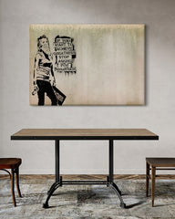 After Hover: Banksy - Achieve Greatness Graffiti Street Art Motivational Zitat