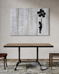 After Hover: Banksy - Flying Balloons Girl Gaza israelische Mauer Mädchen mit fliegenden Luftballons