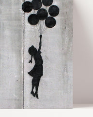 After Hover: Banksy - Flying Balloons Girl Gaza israelische Mauer Mädchen mit fliegenden Luftballons