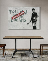After Hover: Banksy - Follow Your Dreams Cacelled Wand-Graffiti Street Art cool modern