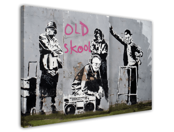 Banksy - Old school skool Alte Männer zelebrieren den "realen" Hip Hop Graffiti-Wandbild cool modern