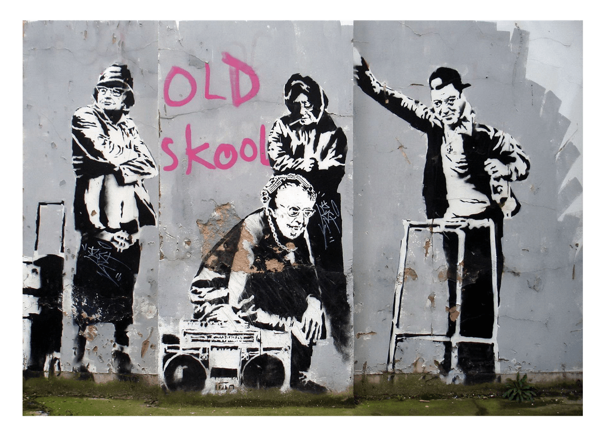 Banksy - Old school skool Alte Männer zelebrieren den 