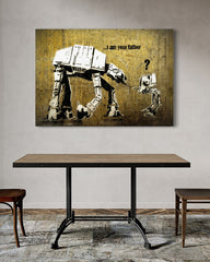 After Hover: Banksy - AT-ST und AT-AT Star Wars I am your father Ich bin dein Vater