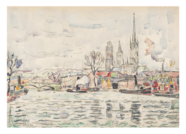 Paul Signac - Flussszene: Rouen