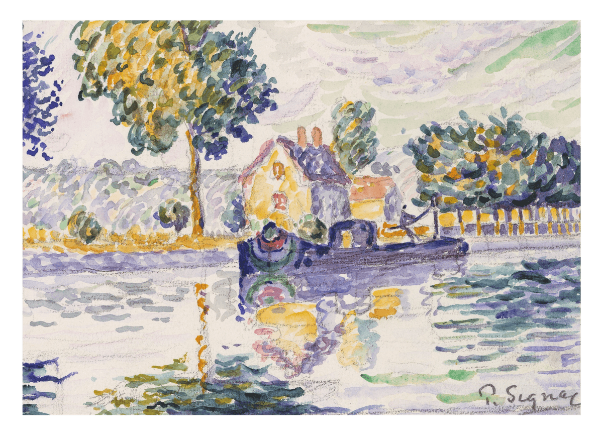 Paul Signac - Blick auf die Seine, Samois