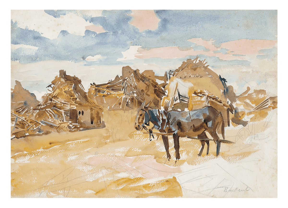 John Singer Sargent - Maultiere und Ruinen