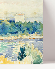 After Hover: Henri-Edmond-Kreuz - Mediterrane Landschaft mit einem Weißen Haus