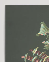 After Hover: Anonym, Französisch, 19. Jahrhundert - Zwei hutförmige Chinoiserie-Blumen mit fantasievollen Blättern