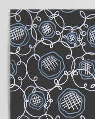 After Hover: Paul Poiret zugeschrieben - Stoffdesign mit abstrakten Blumen & Rauten