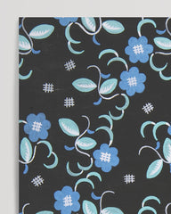 After Hover: Paul Poiret zugeschrieben - Stoffdesign mit blauen Blumen & Ranken