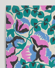 After Hover: Paul Poiret zugeschrieben - Textil-Design mit süßen Erbsen Blumen und Reben