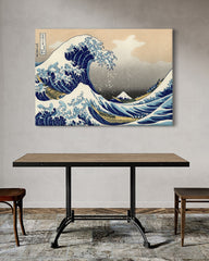 After Hover: Katsushika Hokusai - Die Welle - Unter der Welle vor Kanagawa (Kanagawa Oki Nami Ura), auch bekannt als "Die Große Welle", aus der Serie Sechsunddreißig Ansichten des Bergs Fuji (Fugaku sanjūrokkei)