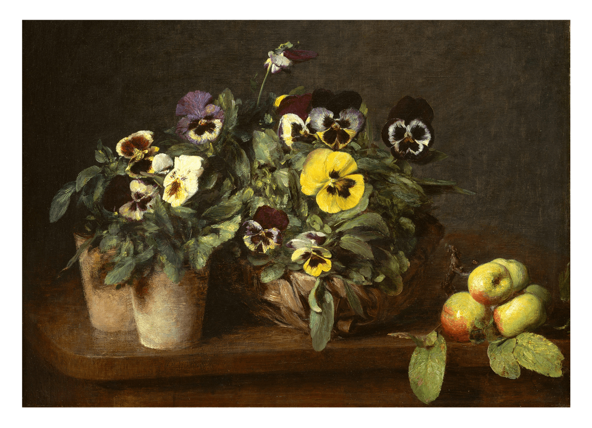 Henri Fantin-Latour - Stillleben mit Stiefmütterchen