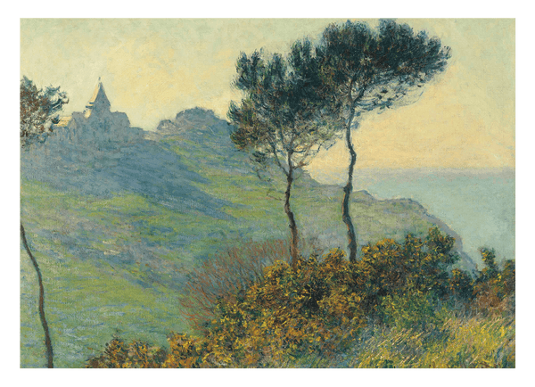 Claude Monet - Die Kirche von Varengeville, untergehende Sonne