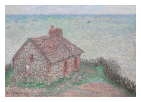 Claude Monet - Das Haus von Douanier, rosa Effekt