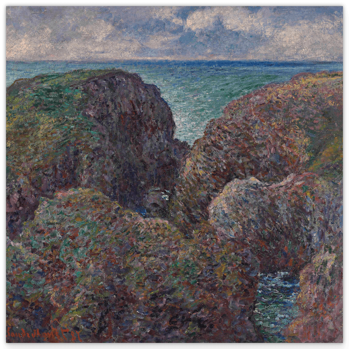 Claude Monet - Block von Felsen in Port Goulphar