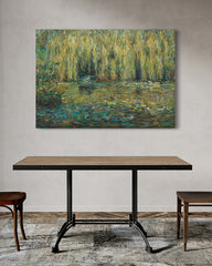 After Hover: Blanche Hoschedé Monet - Weiden auf dem Teich von Giverny