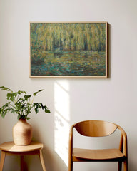 After Hover: Blanche Hoschedé Monet - Weiden auf dem Teich von Giverny