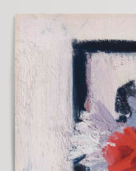 After Hover: Francis Campbell - Stillleben - Anemonen in der Vase mit grünem Buch