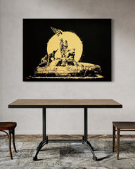 After Hover: Amerika USA, Street-Art Banksy - Moderner Kunstdruck - Perfekt als Geschenk, Wohnzimmer, Inneneinrichtung Deko