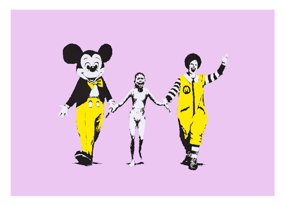 Banksy Pop-Art Street-Art - Moderner Kunstdruck Klein bis Groß XXL - Geschenk Wohnzimmer, Schlafzimmer