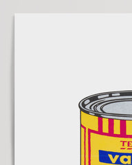 After Hover: Banksy Dose - Tomato Soup in Gelb - Kunstdruck Modern Street-Art Marketing