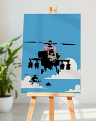 After Hover: Banksy Flugzeuge - Pop-Art Modern Street-Art - Moderner Kunstdruck Klein bis Groß XXL, Geschenk, Wohnzimmer, Schlafzimmer